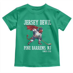Pine Barrens New Jersey Devil Toddler T Shirt Gothic Horror Ice Hockey Gift TS12 Irish Green Print Your Wear