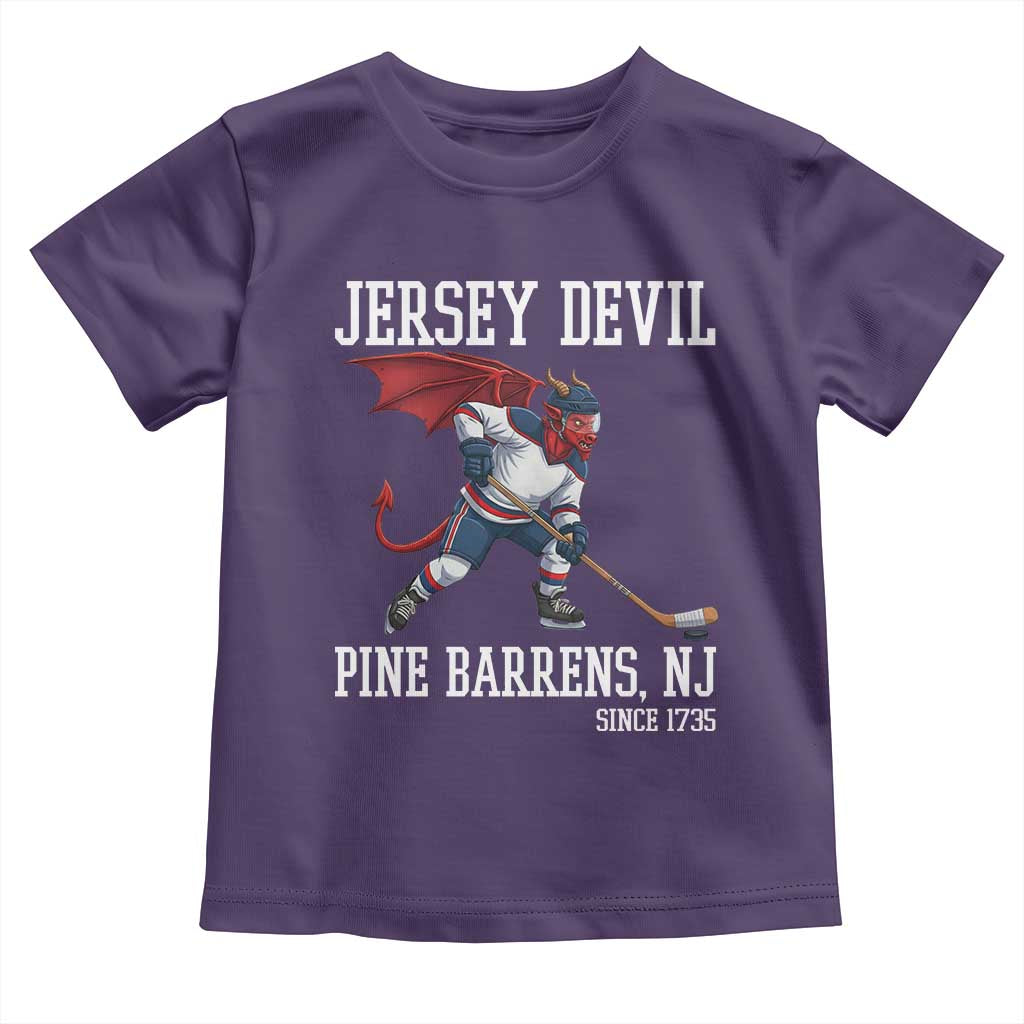 Pine Barrens New Jersey Devil Toddler T Shirt Gothic Horror Ice Hockey Gift TS12 Purple Print Your Wear