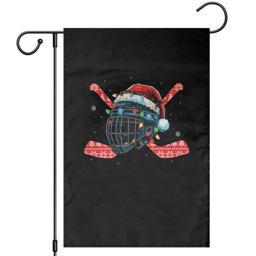 Christmas Ice Hockey Helmet Santa Garden Flag Funny Xmas Gift TS12 Black Print Your Wear