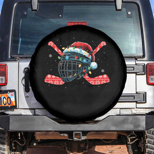 Christmas Ice Hockey Helmet Santa Spare Tire Cover Funny Xmas Gift TS12 No hole Black Print Your Wear