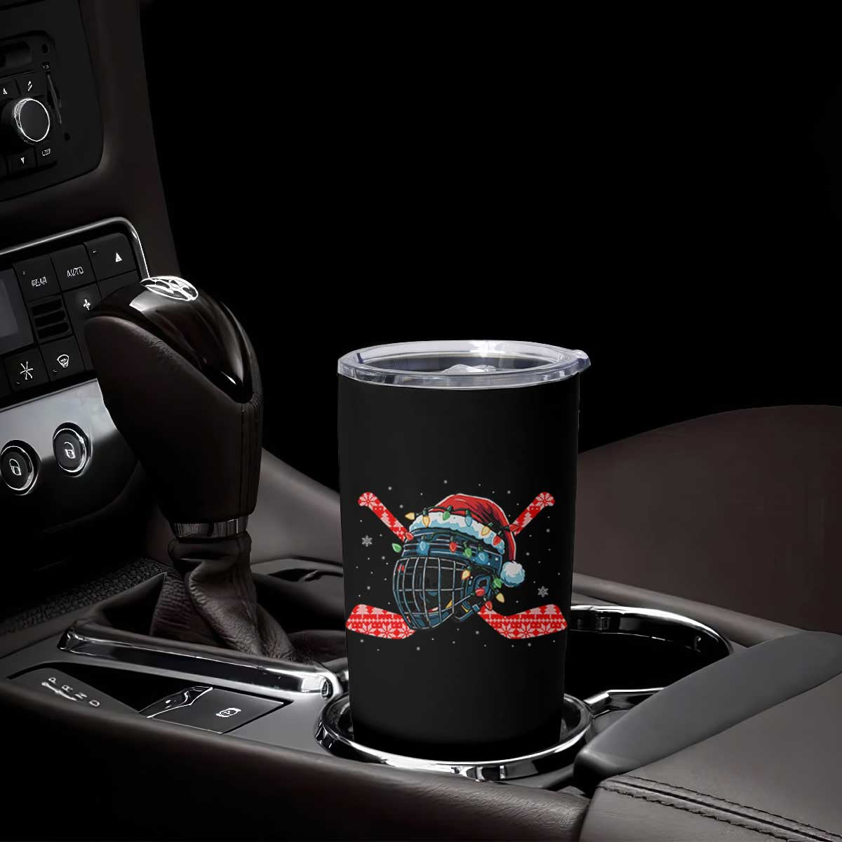 Christmas Ice Hockey Helmet Santa Tumbler Cup Funny Xmas Gift TS12 Print Your Wear