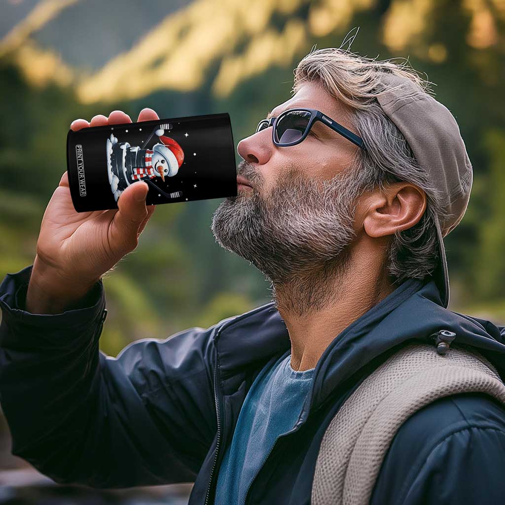 Hockey Puck Snowman 4 in 1 Can Cooler Tumbler Funny Holiday Christmas Gift TS12 Print Your Wear