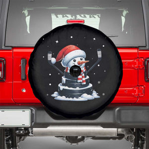 Hockey Puck Snowman Spare Tire Cover Funny Holiday Christmas Gift TS12 Black Print Your Wear
