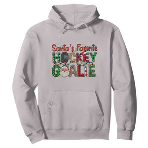 Santa Favorite Hockey Goalie Hoodie Funny Christmas Gift TS12 Ice Gray Print Your Wear