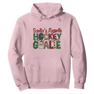 Santa Favorite Hockey Goalie Hoodie Funny Christmas Gift TS12 Light Pink Print Your Wear