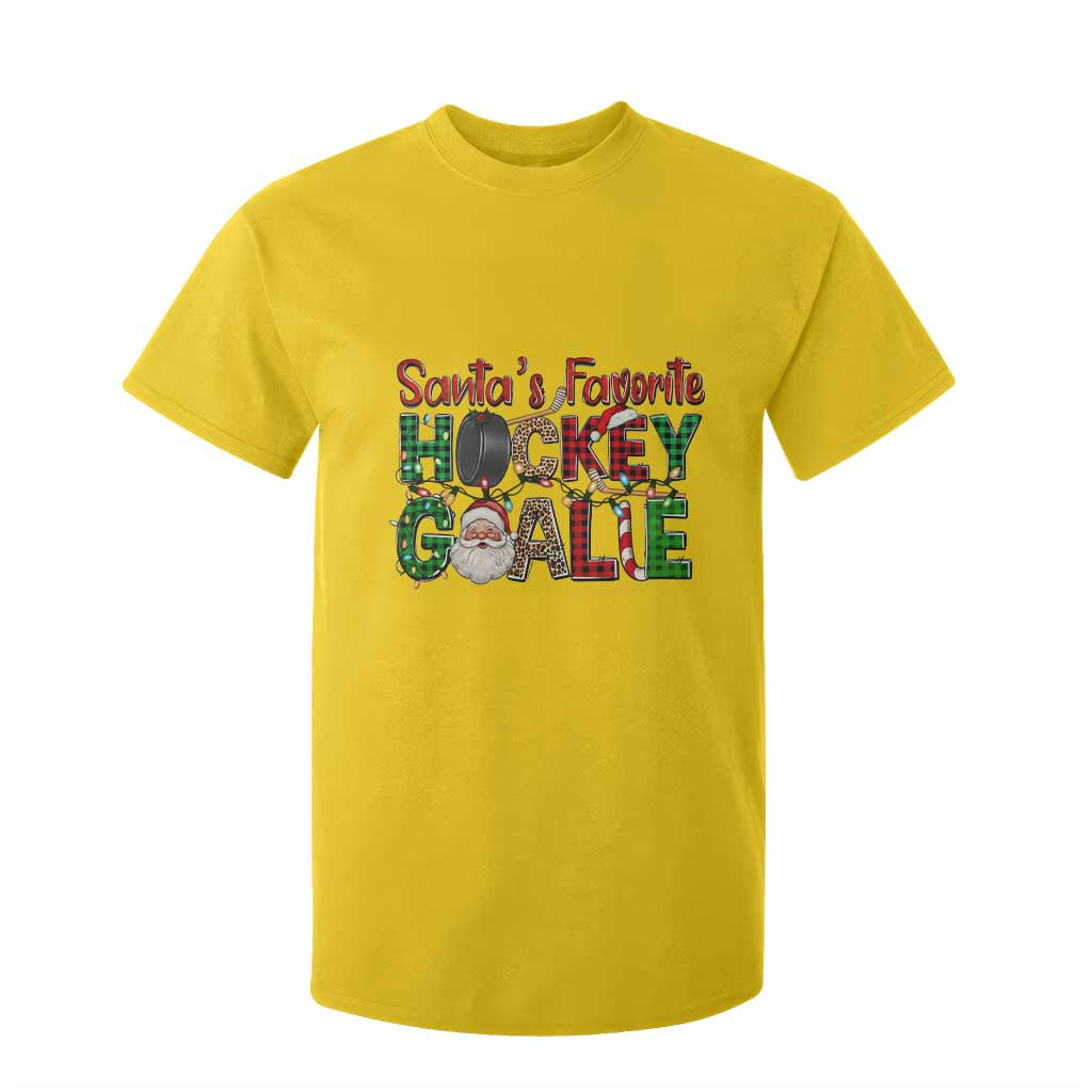 Santa Favorite Hockey Goalie T Shirt For Kid Funny Christmas Gift TS12 Daisy Print Your Wear
