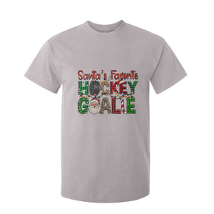 Santa Favorite Hockey Goalie T Shirt For Kid Funny Christmas Gift TS12 Ice Gray Print Your Wear