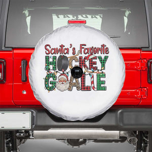 Santa Favorite Hockey Goalie Spare Tire Cover Funny Christmas Gift TS12 White Print Your Wear