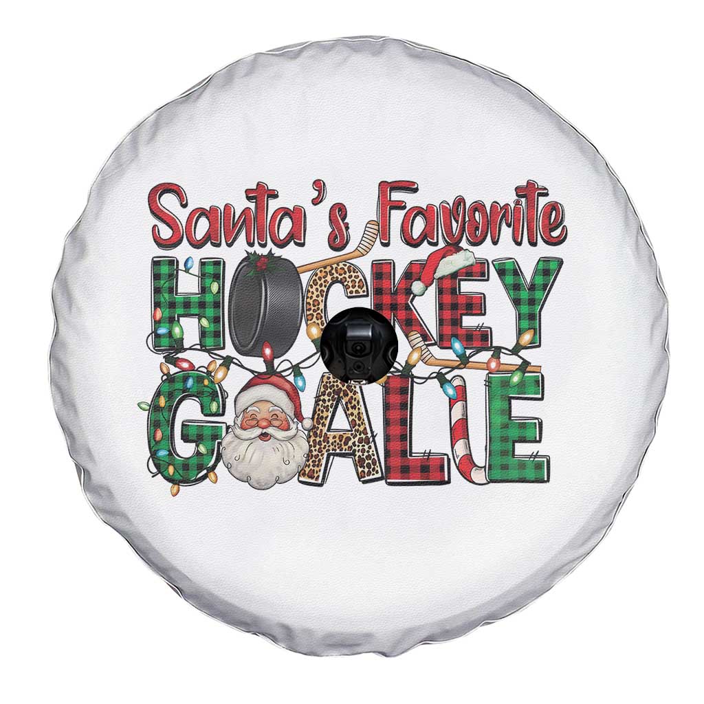 Santa Favorite Hockey Goalie Spare Tire Cover Funny Christmas Gift TS12 Print Your Wear