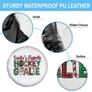 Santa Favorite Hockey Goalie Spare Tire Cover Funny Christmas Gift TS12 Print Your Wear