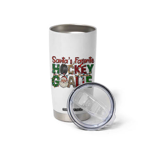 Santa Favorite Hockey Goalie Tumbler Cup Funny Christmas Gift TS12 Print Your Wear
