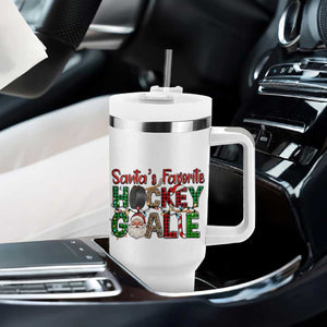 Santa Favorite Hockey Goalie Tumbler With Handle Funny Christmas Gift TS12 Print Your Wear