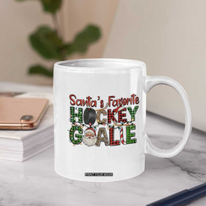 Santa Favorite Hockey Goalie Coffee Mug Funny Christmas Gift TS12 Print Your Wear