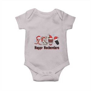 Happy Hockeydays Baby Onesie Funny Christmas Ice Hockey Gift TS12 Ice Gray Print Your Wear