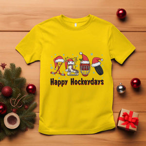 Happy Hockeydays T Shirt Funny Christmas Ice Hockey Gift TS12 Daisy Print Your Wear