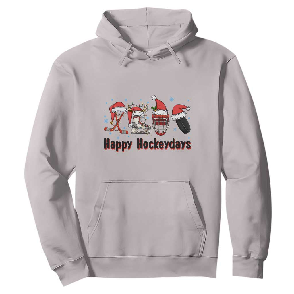 Happy Hockeydays Hoodie Funny Christmas Ice Hockey Gift TS12 Ice Gray Print Your Wear