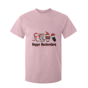 Happy Hockeydays T Shirt For Kid Funny Christmas Ice Hockey Gift TS12 Light Pink Print Your Wear
