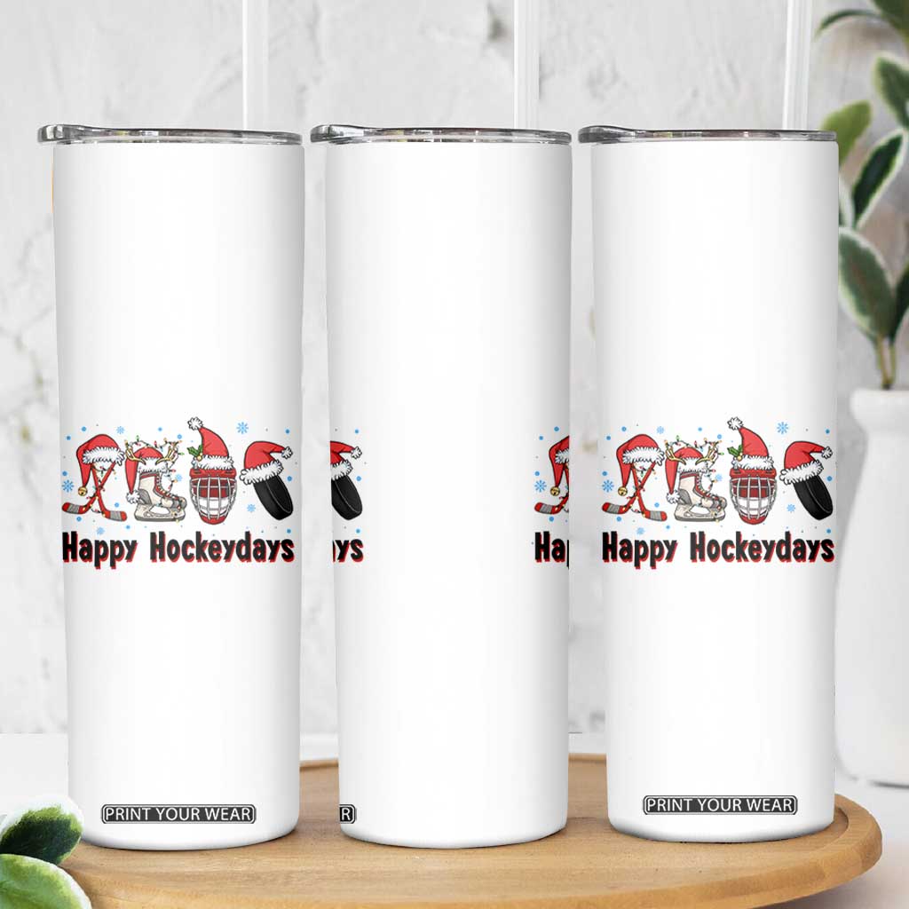 Happy Hockeydays Skinny Tumbler Funny Christmas Ice Hockey Gift TS12 Print Your Wear