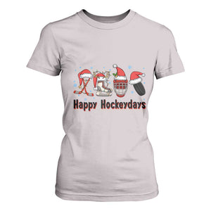 Happy Hockeydays T Shirt For Women Funny Christmas Ice Hockey Gift TS12 Ice Gray Print Your Wear