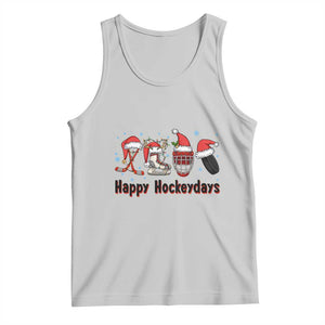 Happy Hockeydays Tank Top Funny Christmas Ice Hockey Gift TS12 Ash Print Your Wear