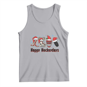 Happy Hockeydays Tank Top Funny Christmas Ice Hockey Gift TS12 Athletic Heather Print Your Wear