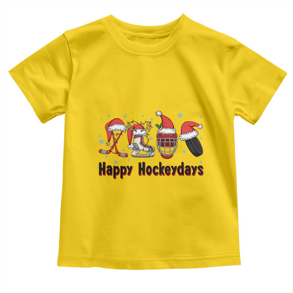 Happy Hockeydays Toddler T Shirt Funny Christmas Ice Hockey Gift TS12 Daisy Print Your Wear