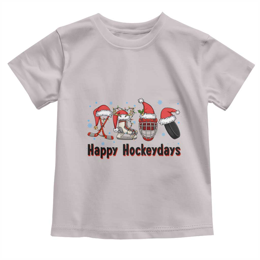 Happy Hockeydays Toddler T Shirt Funny Christmas Ice Hockey Gift TS12 Ice Gray Print Your Wear