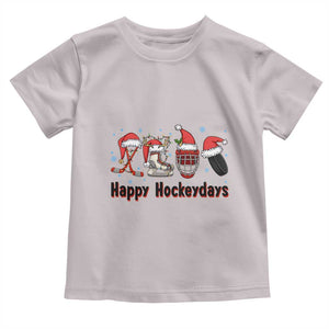 Happy Hockeydays Toddler T Shirt Funny Christmas Ice Hockey Gift TS12 Ice Gray Print Your Wear