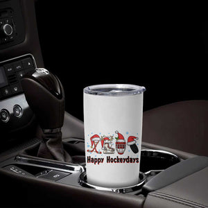 Happy Hockeydays Tumbler Cup Funny Christmas Ice Hockey Gift TS12 Print Your Wear