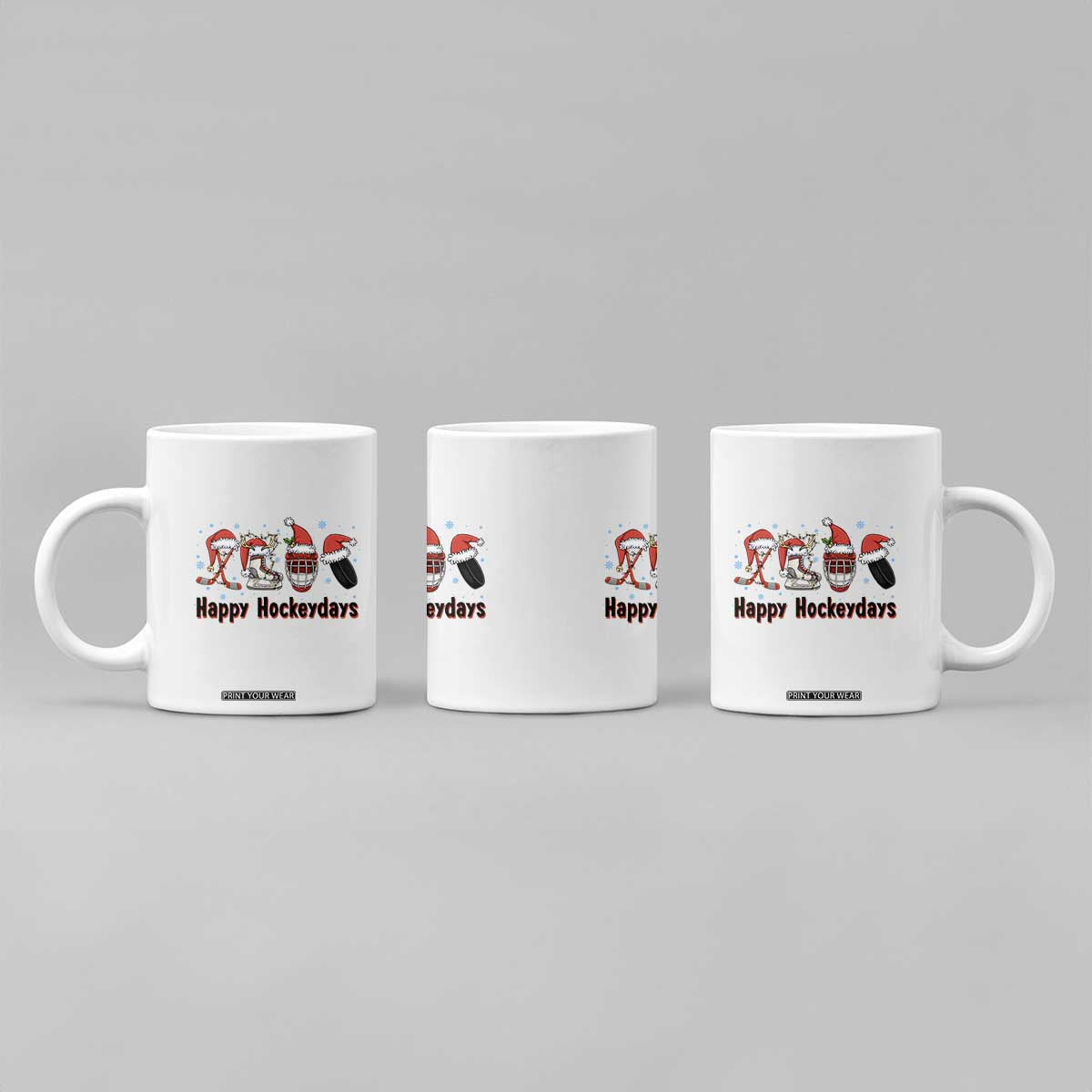 Happy Hockeydays Coffee Mug Funny Christmas Ice Hockey Gift TS12 Print Your Wear