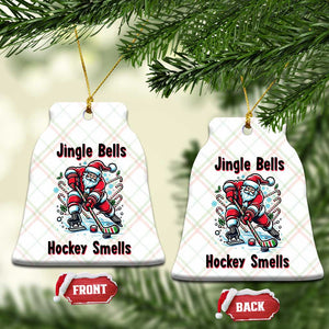 Jingle Bells Hockey Smells Ceramic Ornament Funny Santa Ice Hockey Christmas Gift TS12 Print Your Wear