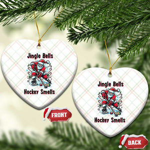 Jingle Bells Hockey Smells Ceramic Ornament Funny Santa Ice Hockey Christmas Gift TS12 Print Your Wear