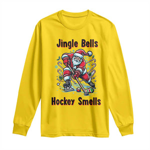 Jingle Bells Hockey Smells Long Sleeve Shirt Funny Santa Ice Hockey Christmas Gift TS12 Daisy Print Your Wear