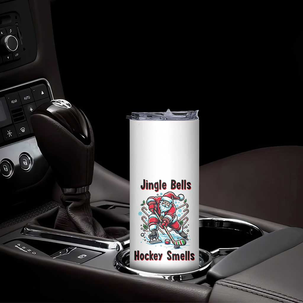 Jingle Bells Hockey Smells Skinny Tumbler Funny Santa Ice Hockey Christmas Gift TS12 Print Your Wear
