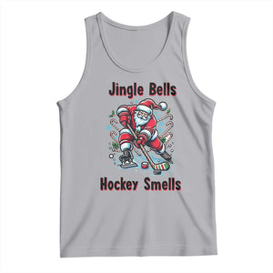 Jingle Bells Hockey Smells Tank Top Funny Santa Ice Hockey Christmas Gift TS12 Athletic Heather Print Your Wear
