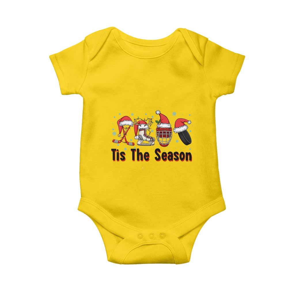 Funny Ice Hockey Christmas Gift Baby Onesie Tis The Season TS12 Daisy Print Your Wear