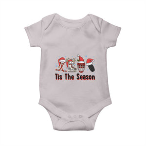 Funny Ice Hockey Christmas Gift Baby Onesie Tis The Season TS12 Ice Gray Print Your Wear