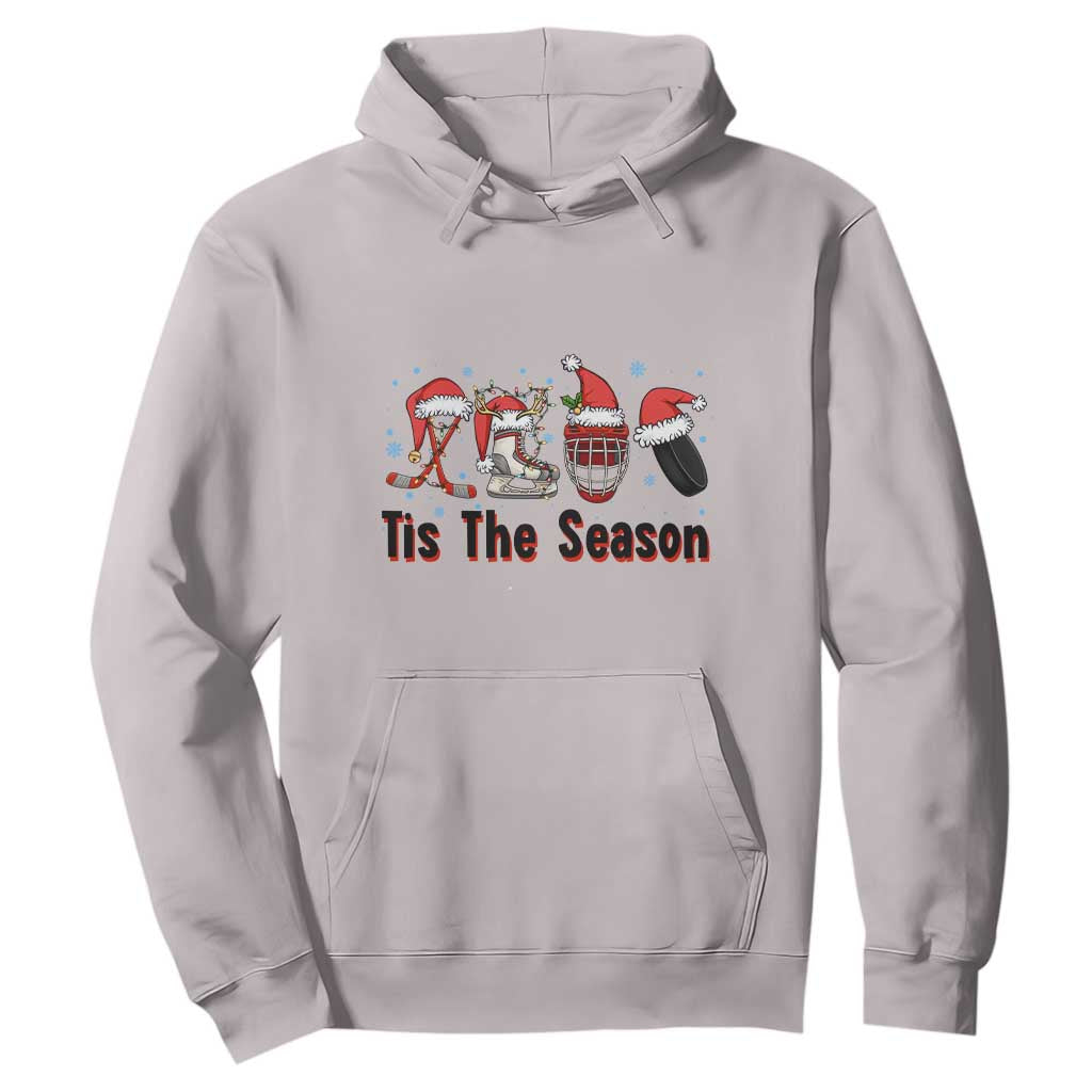 Funny Ice Hockey Christmas Gift Hoodie Tis The Season TS12 Ice Gray Print Your Wear