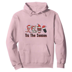 Funny Ice Hockey Christmas Gift Hoodie Tis The Season TS12 Light Pink Print Your Wear