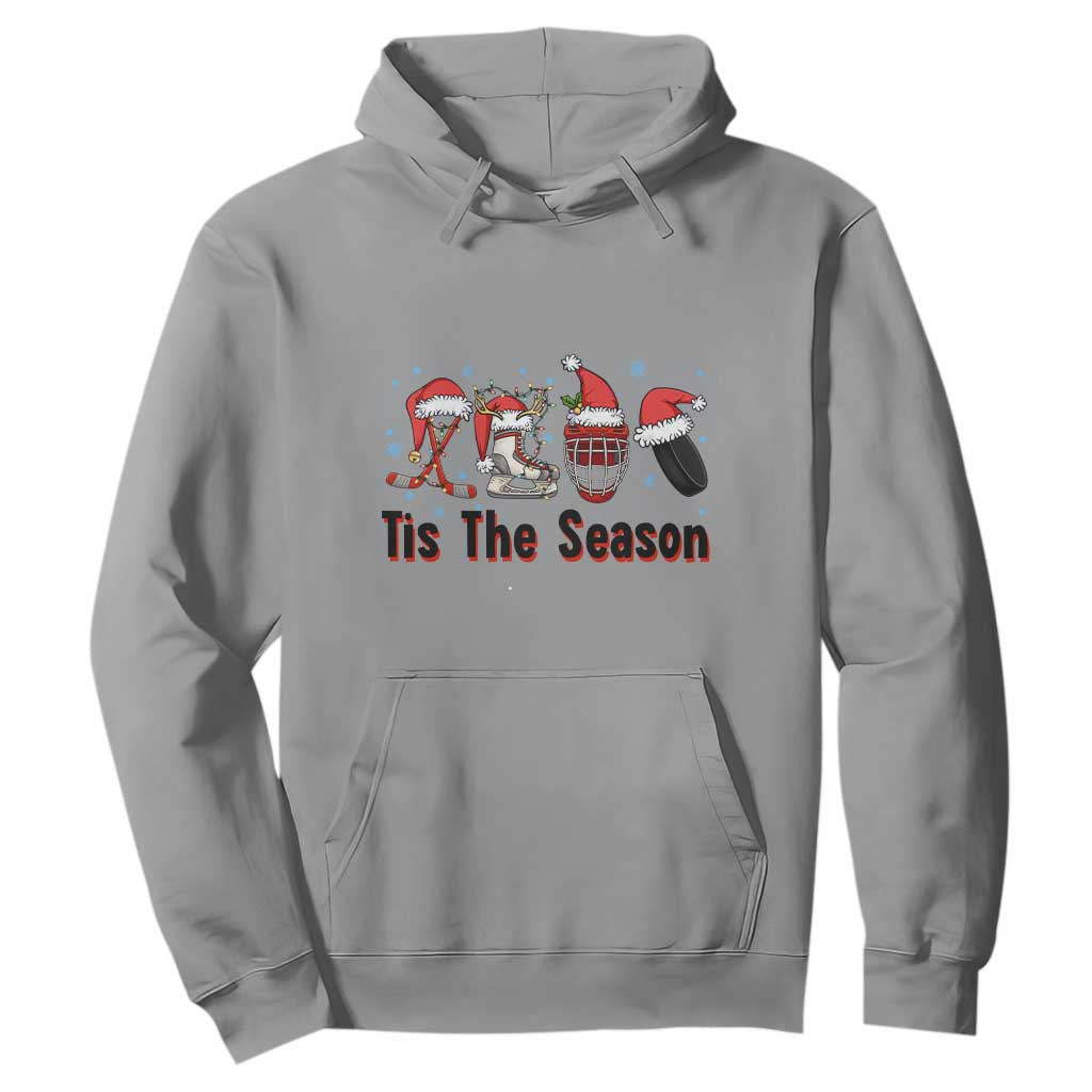 Funny Ice Hockey Christmas Gift Hoodie Tis The Season TS12 Sport Gray Print Your Wear
