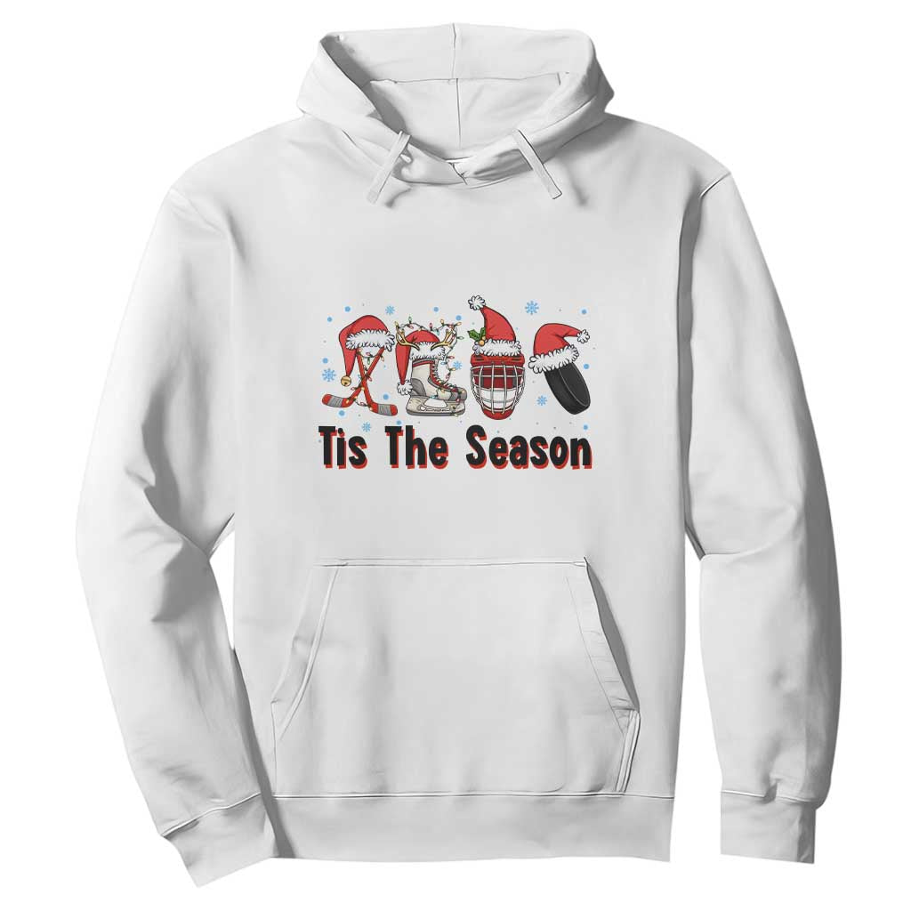 Funny Ice Hockey Christmas Gift Hoodie Tis The Season TS12 White Print Your Wear