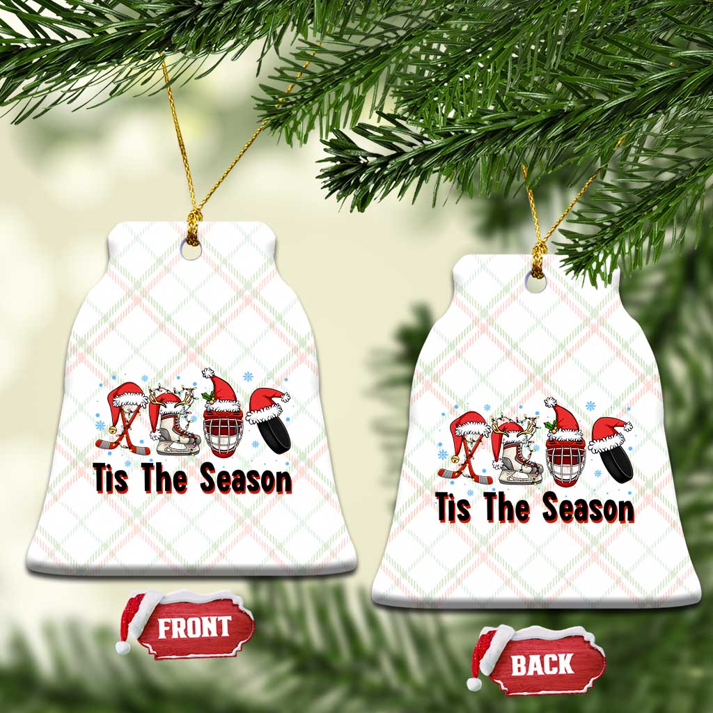 Funny Ice Hockey Christmas Gift Ceramic Ornament Tis The Season TS12 Print Your Wear