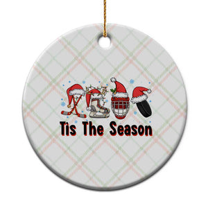 Funny Ice Hockey Christmas Gift Ceramic Ornament Tis The Season TS12 1pc Christmas Plaid Print Your Wear