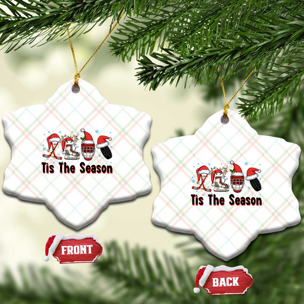 Funny Ice Hockey Christmas Gift Ceramic Ornament Tis The Season TS12 Print Your Wear