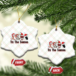 Funny Ice Hockey Christmas Gift Ceramic Ornament Tis The Season TS12 Print Your Wear