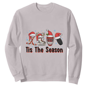 Funny Ice Hockey Christmas Gift Sweatshirt Tis The Season TS12 Ice Gray Print Your Wear