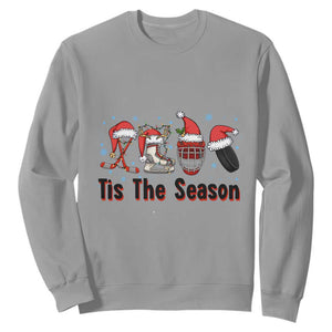 Funny Ice Hockey Christmas Gift Sweatshirt Tis The Season TS12 Sport Gray Print Your Wear