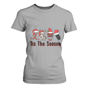 Funny Ice Hockey Christmas Gift T Shirt For Women Tis The Season TS12 Sport Gray Print Your Wear