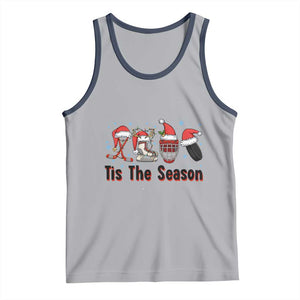 Funny Ice Hockey Christmas Gift Tank Top Tis The Season TS12 Athletic Heather Navy Print Your Wear