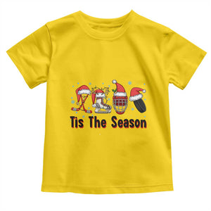 Funny Ice Hockey Christmas Gift Toddler T Shirt Tis The Season TS12 Daisy Print Your Wear